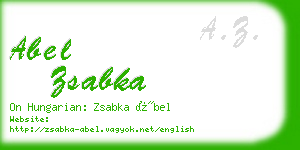 abel zsabka business card